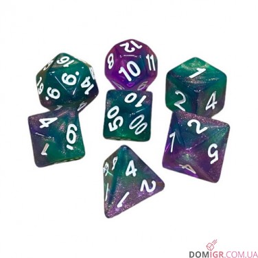 Набор кубиков - Double Color Glitter 7 Dice Set (в ассортименте)